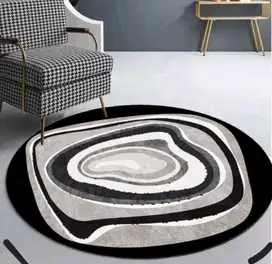 Karpet bulat aesthetic motif