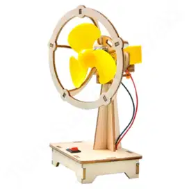 Mainan Edukasi Anak Elektronik Kipas Angin DIY Kayu Fan Puzzle