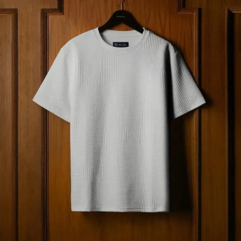 Rucas Tailor V3 Knitting Textured Tee White L