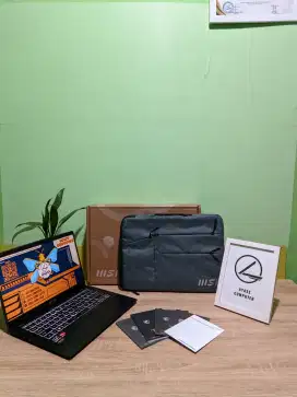 Msi modern 14 Ryzen 5-5625 ram 8GB/512GB NVMe garansi on 09-2024