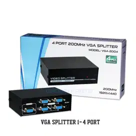 VGA SPLITER 1 TO 4 PORT 200MHZ + ADAPTOR