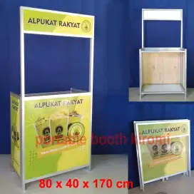 Booth Portable Gerobak Lipat Aluminium