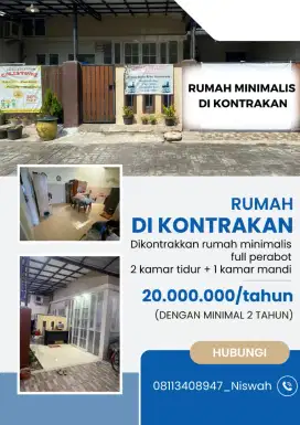 Disewakan atau dikontrakan rumah minimalis dekat bandara juanda