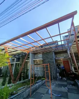 Kanopi solarflat alderon solartuff kaca & canopy balkon minimalis dll