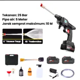 Alat Cuci Motor 198V/1500 MAH Mesin Steam Power Spayer Mobil dan Motor