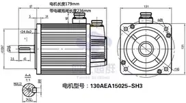 1,5 KW 220 V 1500 Watt 2500 RPM AC Servo Motor dan servo driver 3