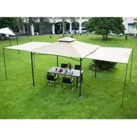 gazebo art steel gazebo w/two sidewall 3x3 mtr