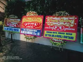 Karangan Bunga Papan Happy Wedding - WD203