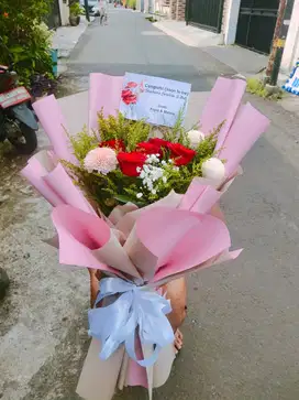 WD238-Sedia buket bunga mawar asli - handbuket fresh