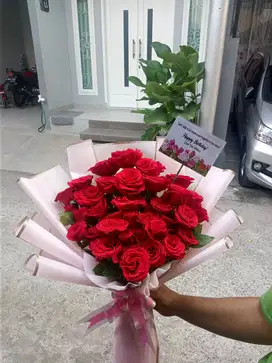 WD255-Handbuket bunga mawar asli | bunga fresh