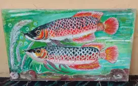 Lukisan Ikan Arwana Karya Andreas