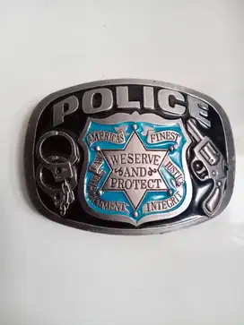 Buckle ikat pinggang pria Police Americas finest