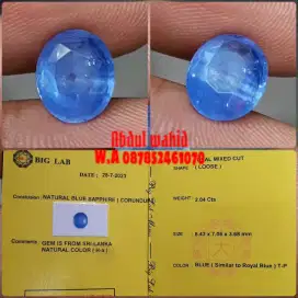 NATURAL BLUE SAPPHIRE SRILANKA 2.04CARAT BIG TABLE