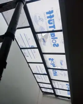 Kanopi solarflat sliding kaca & canopy alderon plafon pvc minimalis