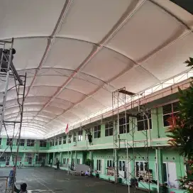Kanopi kain membrane kaca alderon solarflat & canopy balkon minimalis