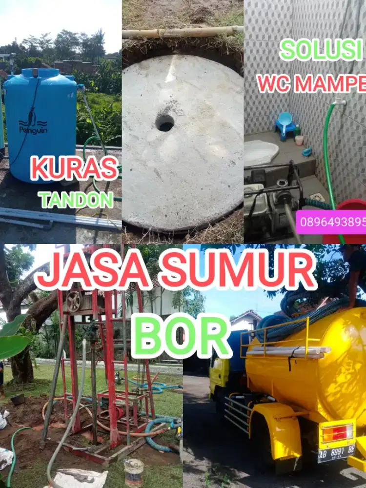 JASA SUMUR BOR/SEDOT WC/SAL.MAMPET/ KURAS TANDON/SV POMPA/ JOGJA