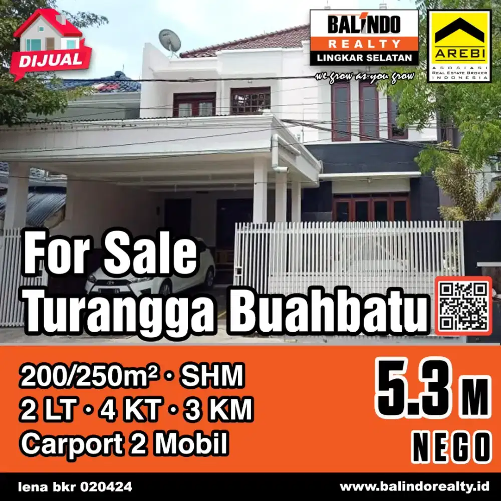 Di Jual Rumah  Lokasi Premium Turangga belakang Horison