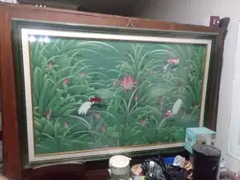 Lukisan flora ukuran 170 x 90