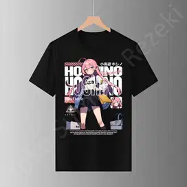 Kaos Takanashi Hoshino Blue Archive Distro Pria Wanita Anime Hitam