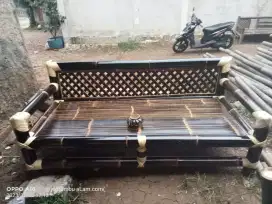Jual kursi bale dr bambu hitam asli