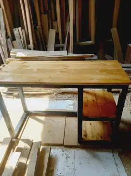 Meja Komputer Full Kayu, Meja Kantor, Meja Gaming, Meja Kerja Rumah