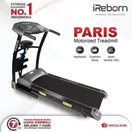 Alat Fitness Treadmill Elektrik Paris Auto Incline