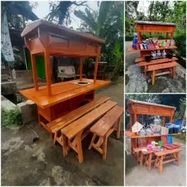 Gerobak angkringan kayu