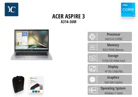 Acer Aspire 3 Slim A314 I3 N305 8 Core 8GB 512 SSD Win 11 O H S