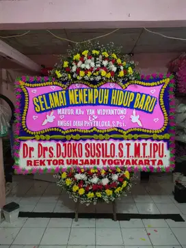 WD262-sedia karangan bunga papan ucapan happy wedding