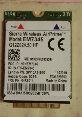 WWAN Wireless 4G LTE EM7345
