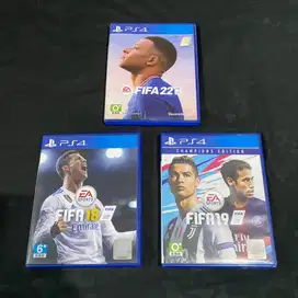 BD / KASET PS4: FIFA 22, FIFA 19, & FIFA 18