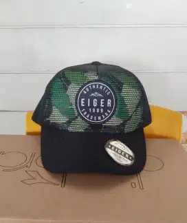 Topi Eiger original warna hijau loreng