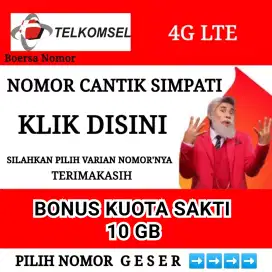 Nomor Simpati Cantik Murah, Kartu Telkomsel Simpati (Tidak Bisa Cod)