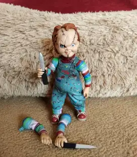 Set Chucky Doll Original Universal Studio Horror Action Figure Lengkap