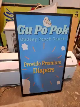Neon Box ukuran 65 cm x 80 cm