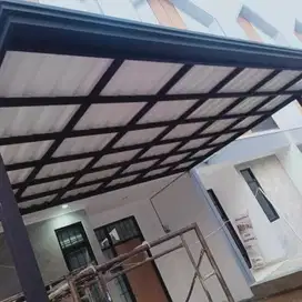 Kanopi carport. Kanopi besi galvanis. Kanopi alderon