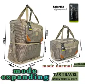 Ready BJM! Tas Travel bag Fabella bisa di perbesar gratis antar BJM