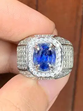 Cincin Permata Blue Sapphire