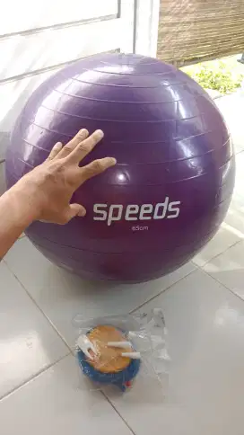 Bola gym/fitnes/yoga dan pompanya, merek Speeds, 65 cm