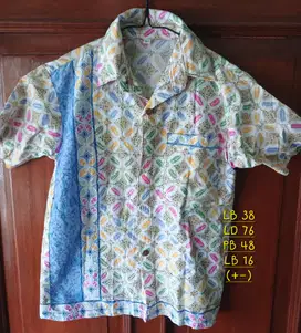 Baju Batik Anak Batita Laki2 Warna