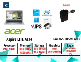 Acer Aspire Lite AL14 Intel N100 8GB 2565SSD Win11 o h s 14.0Wuxga ips