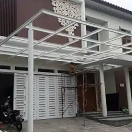 Kanopi kaca tempred, pemasangan canopi kaca #373