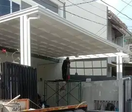 Kanopi balkon carport. Kanopi alderon. Kanopi solarflat. Mezzanine