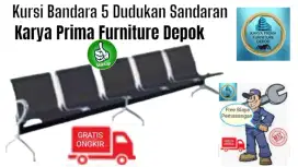 Kursi Bandara 5 Dudukan Sandaran kuat, awet 1.500.000 free ongkir COD