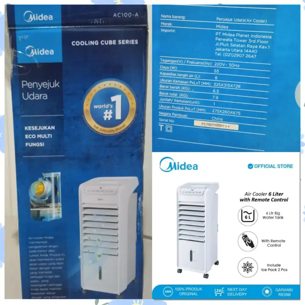 Dijual Murah Pendingin MIDEA Cooling Cube Series AC-100A