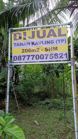 DIJUAL TANAH KAVLING SHM 206m2 SINDANGBARANG BOGOR