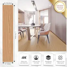 VINYL FLOORING LANTAI KAYU STICKER LANTAI TEBAL 1,5MM