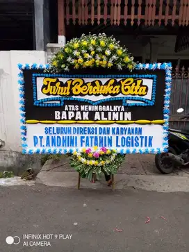 WD293-Bunga papan ucapan turut berduka cita