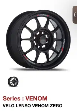 Velg Lenso Venom Zero Ring 15, Ban Accelera 651 Semi Silk