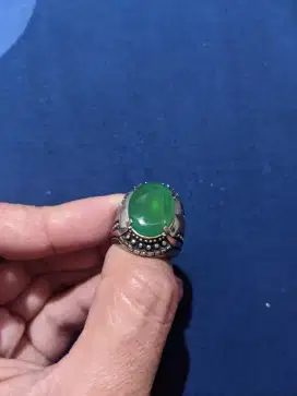 Batu natural green Topaz ring 6